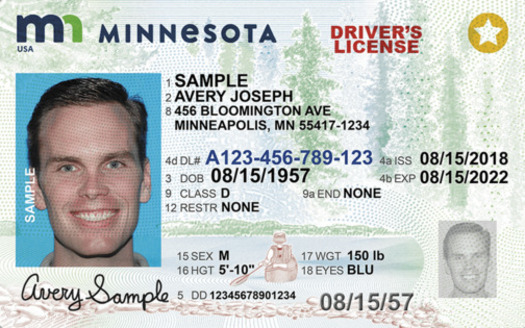A gold star in the upper right corner is a distinct characteristic of the federally mandated REAL ID. (Photo courtesy of Minn. DPS)