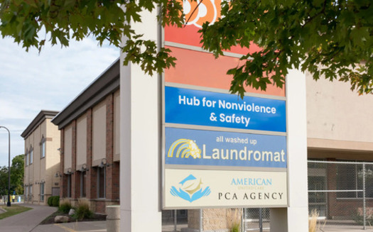 In a North Minneapolis strip mall, Nonviolent Peaceforce recently opened a community space to work with youth to prevent violence. Officials worry about keeping it open after a key federal grant was cut without warning. (Photo courtesy Nonviolent Peaceforce)